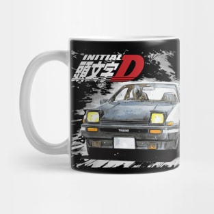 Initial D - Mountain Drift Racing Tandem Takumi Fujiwara AE86 vs Bunta Fujiwara GC8 STi Chase Mug